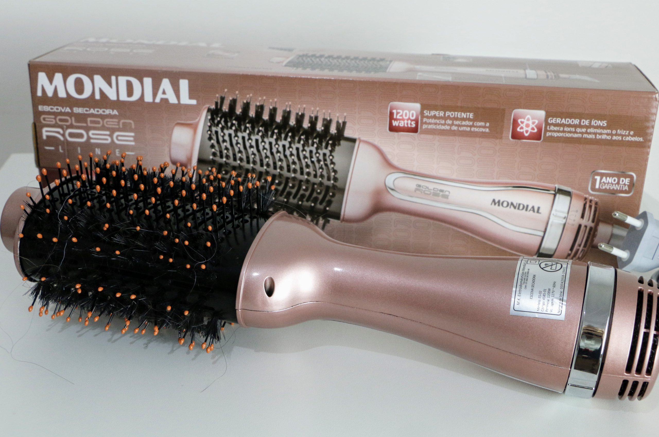 ESCOVA SECADORA GOLDEN ROSE LINE MONDIAL