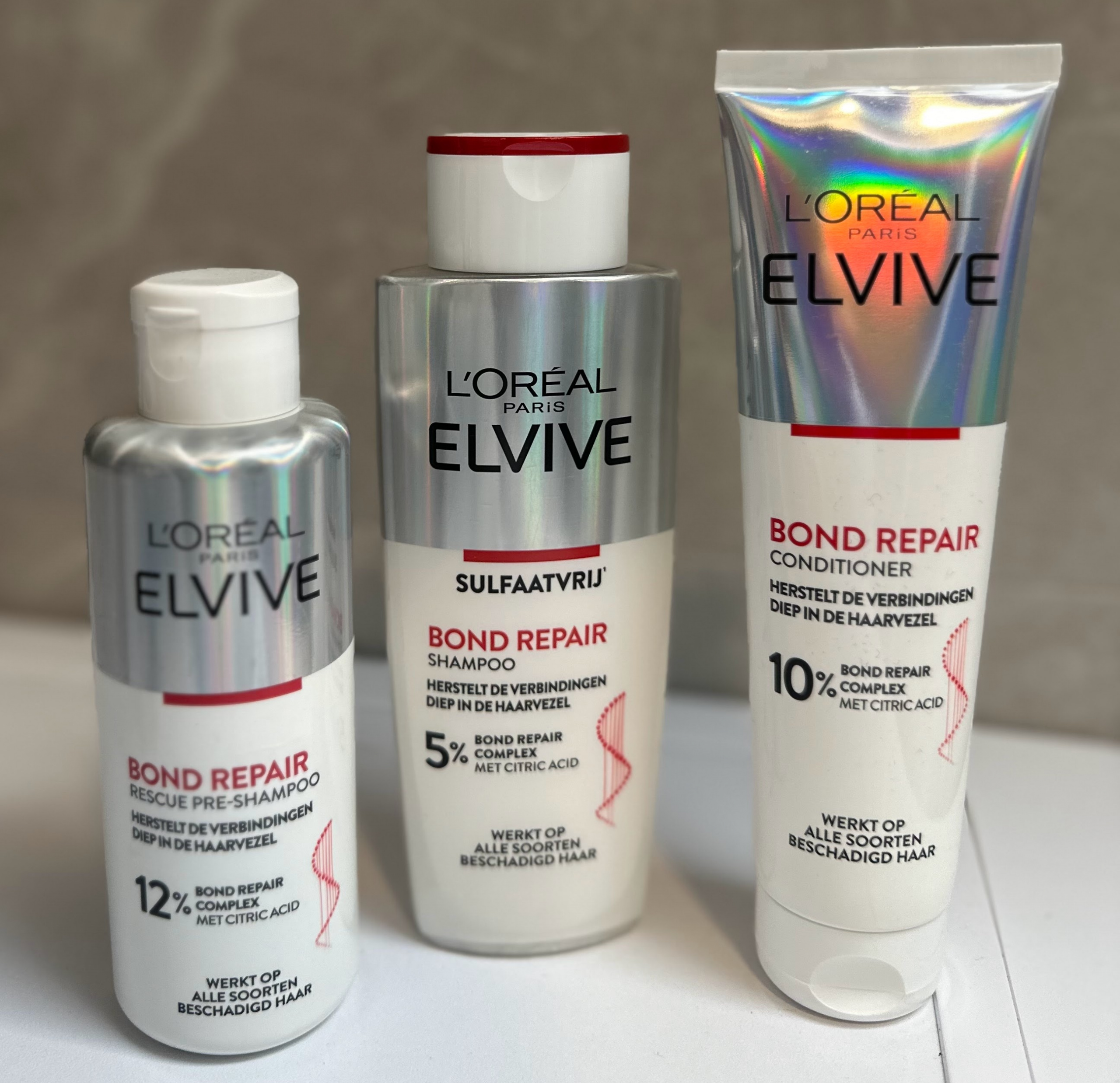 ELSEVE BOND REPAIR PRÉ-SHAMPOO, SHAMPOO E CONDICIONADOR